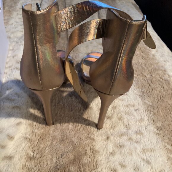 Calvin Klein Vivian Rainbow Metallic Stiletto Sandals Size 9M - Picture 3 of 7